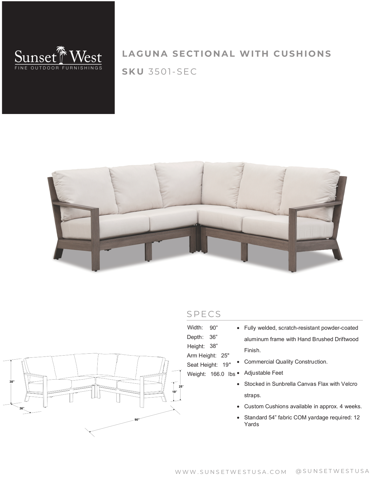 Sunset West XSW1564 Specifications - ManualMachine.com