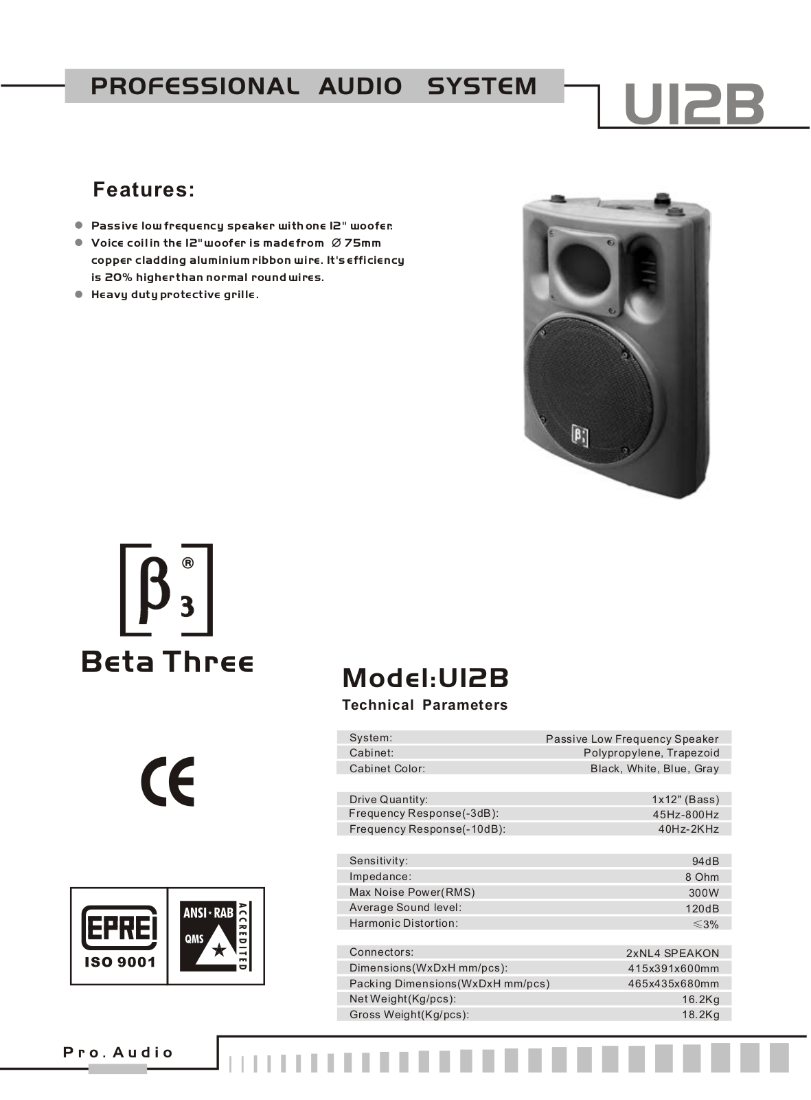 OmniSistem U12B User Manual