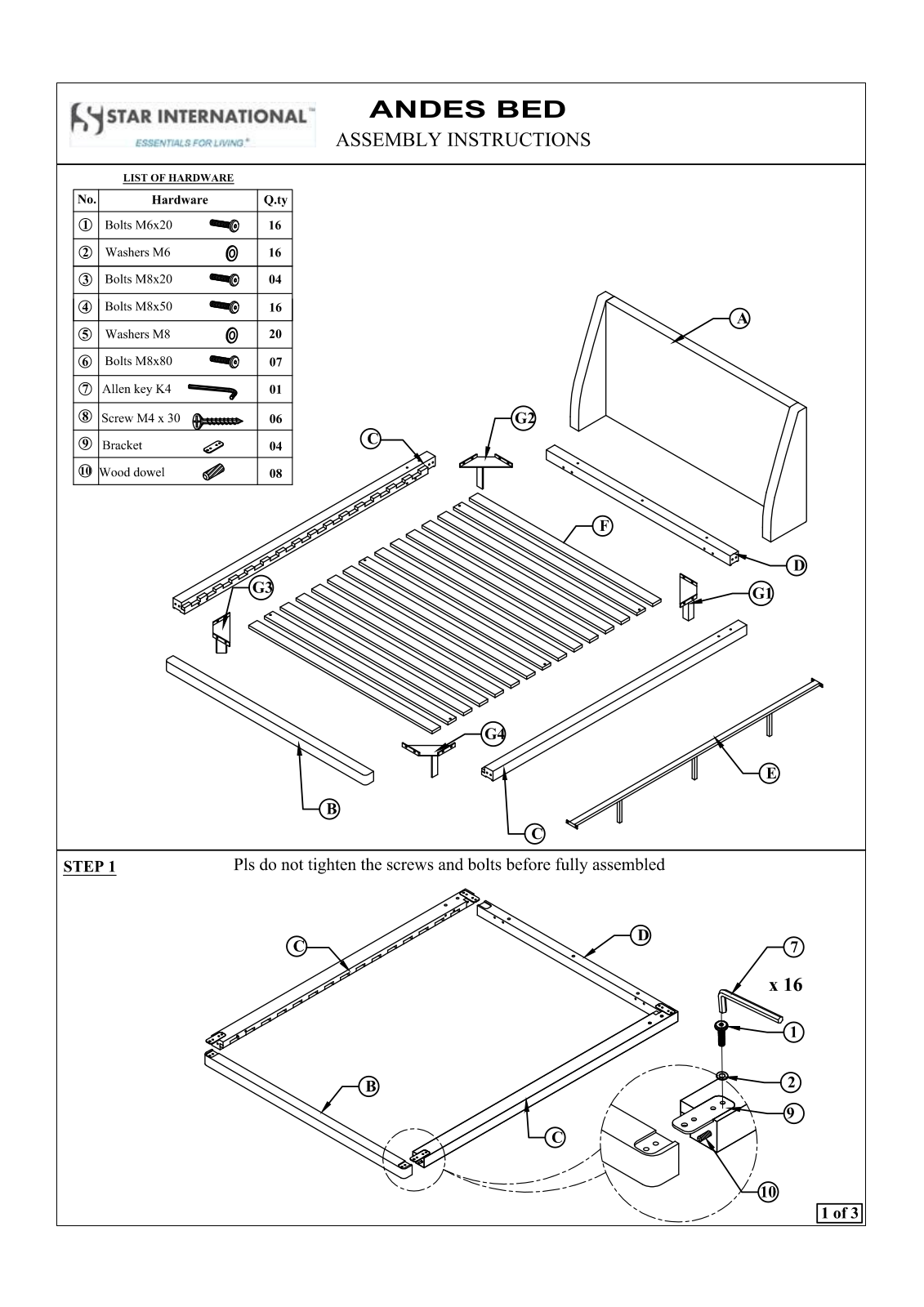 Essentials for Living 464PUM, 4641PUMWAL Assembly Guide