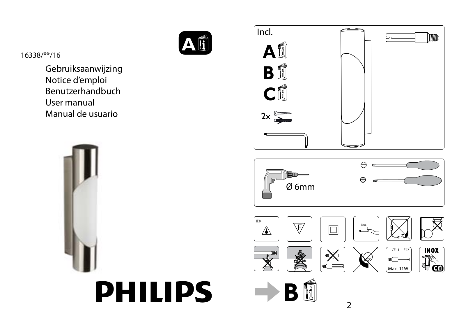 Philips 16338-47-16 Instruction Manual