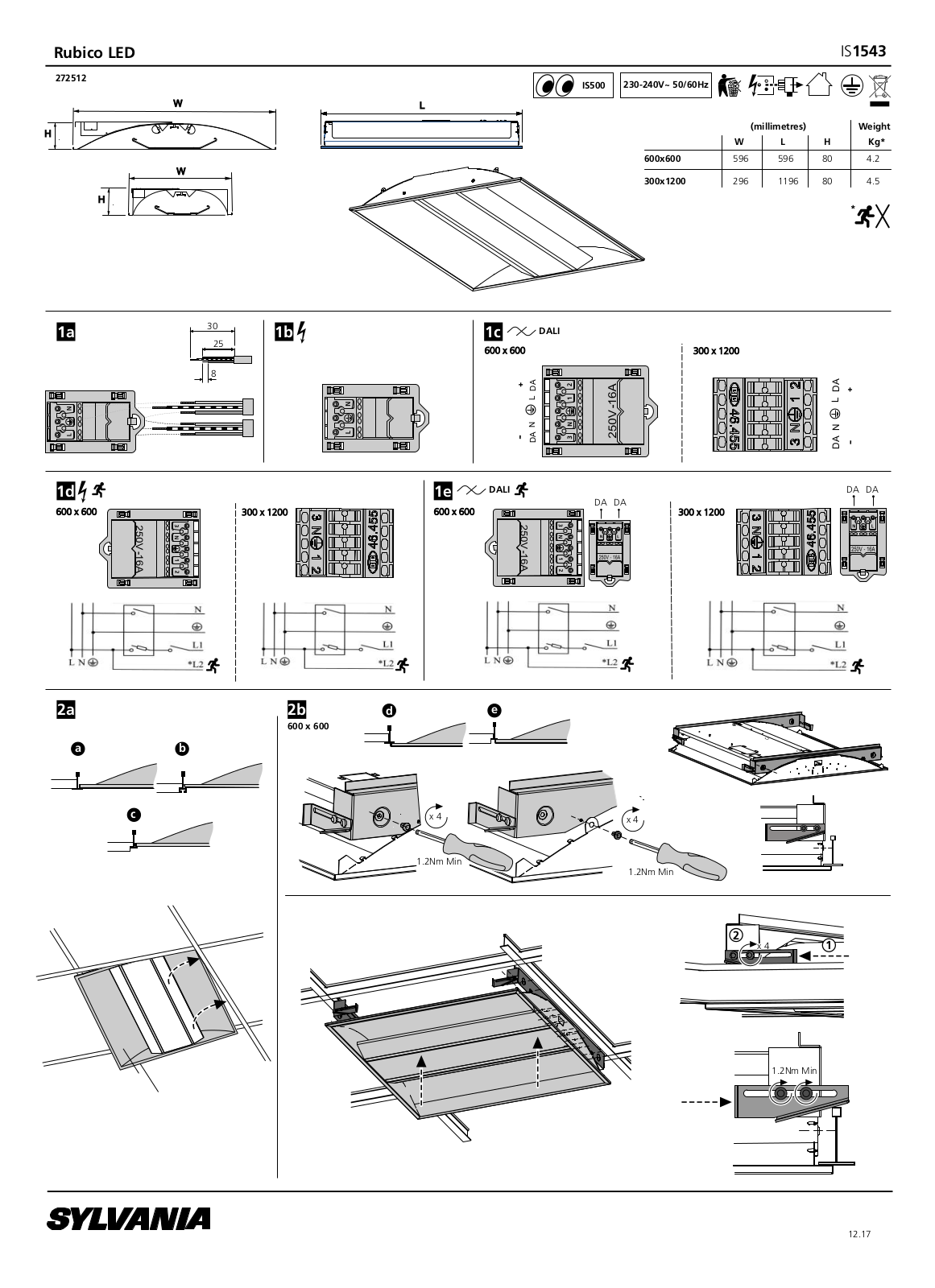 Sylvania 0044326, 0044320 Installation Instructions - ManualMachine.com
