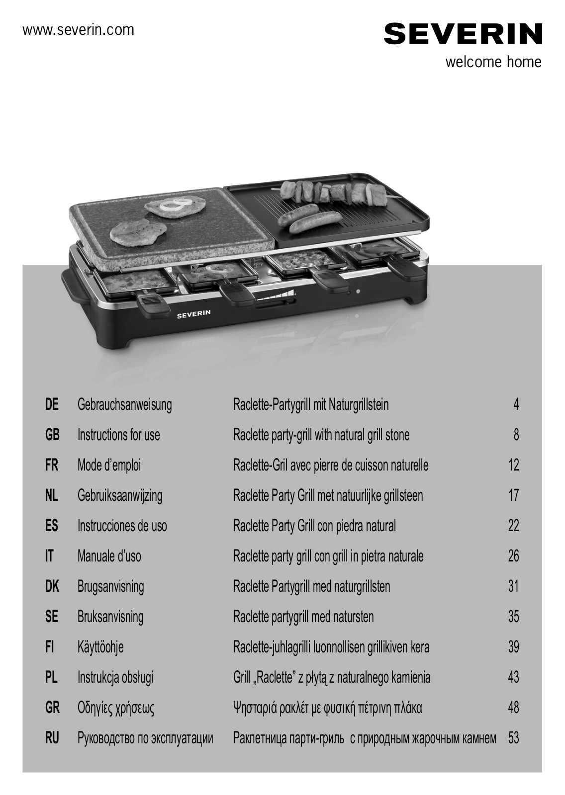 Severin RG 9645 operation manual