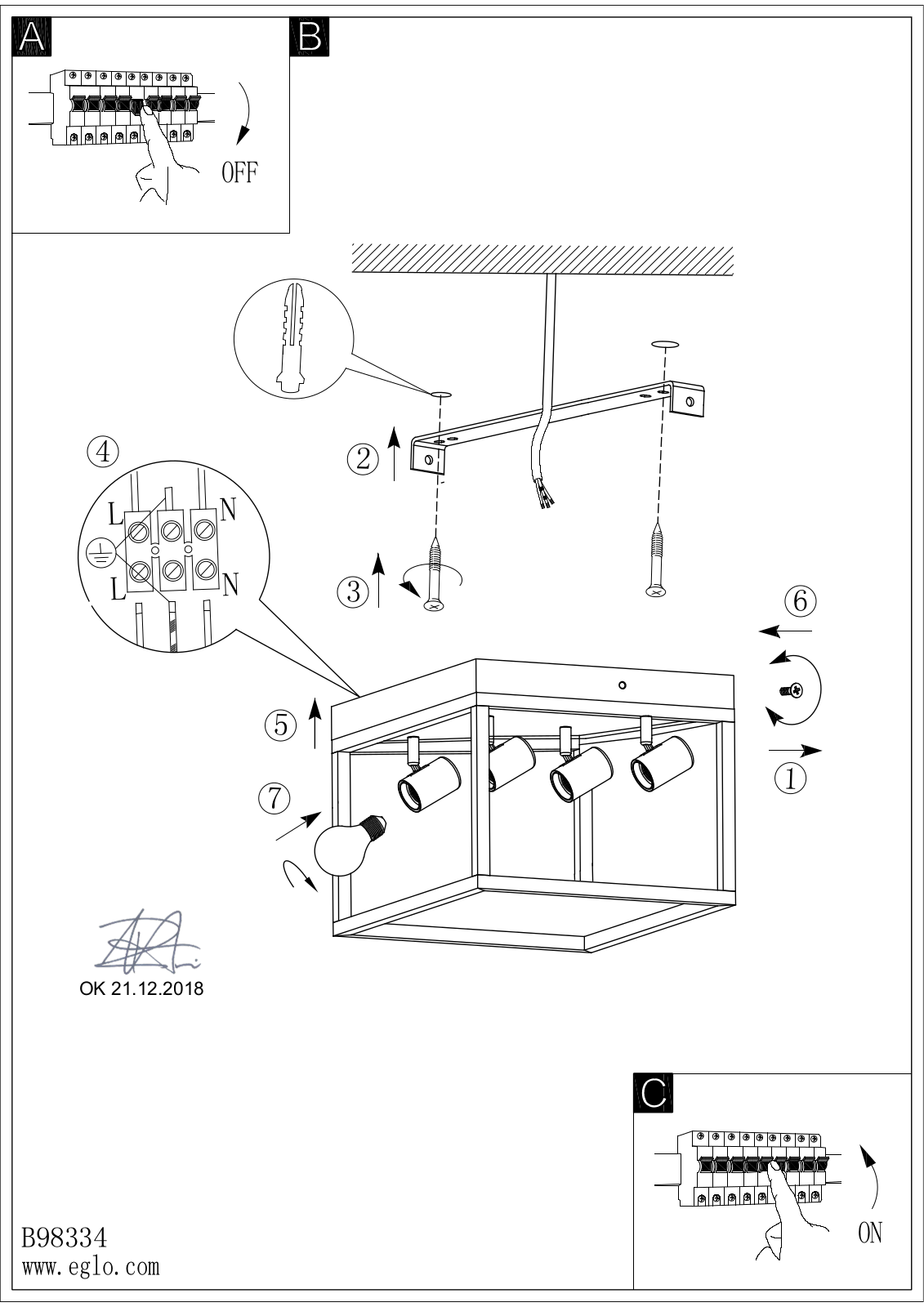 Eglo 98334 Service Manual