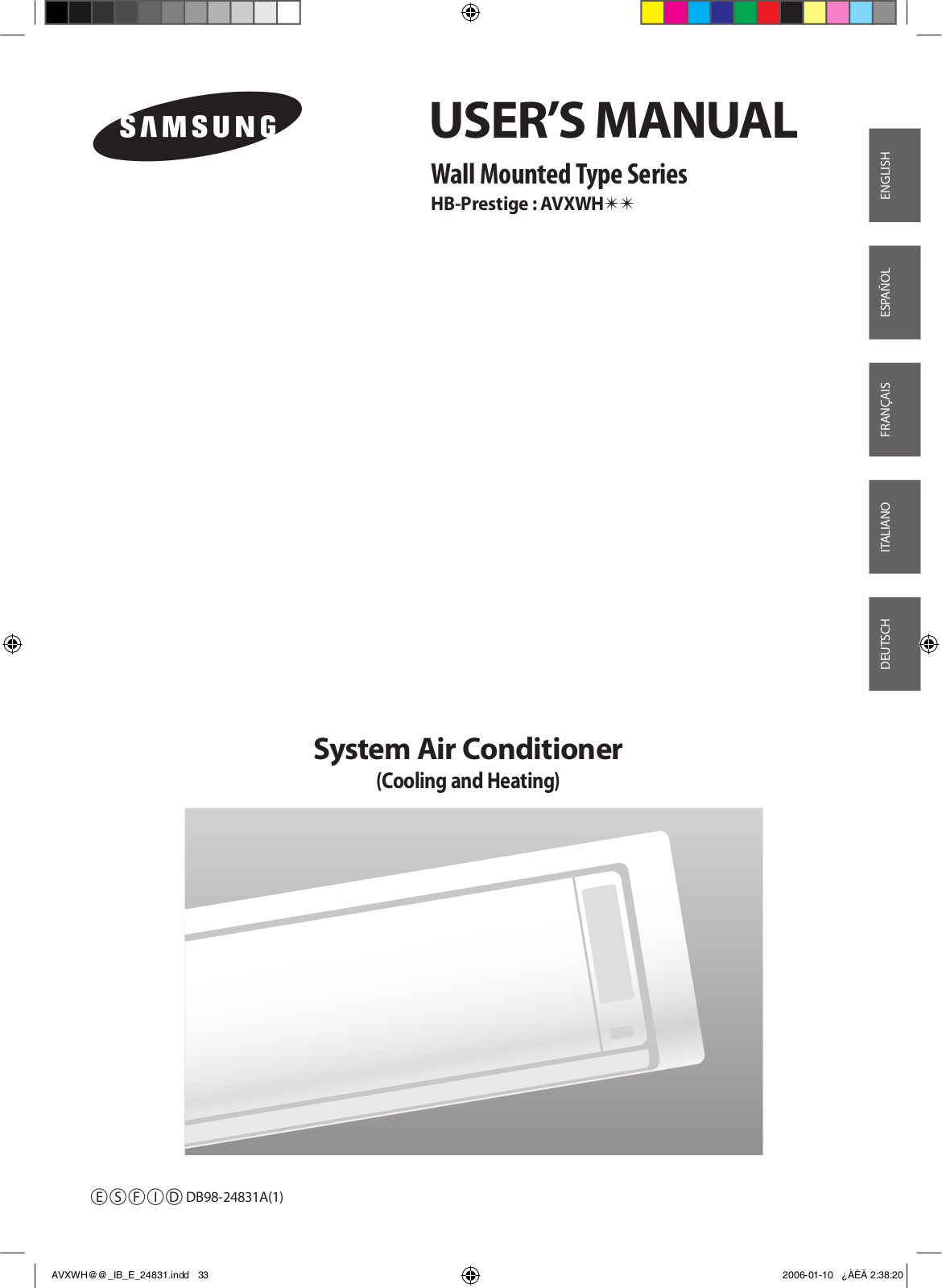 Samsung AV-XWHH056EA, AV-XWHH028EA, AV-XWHH036EA, AV-XWPH022EA User Manual