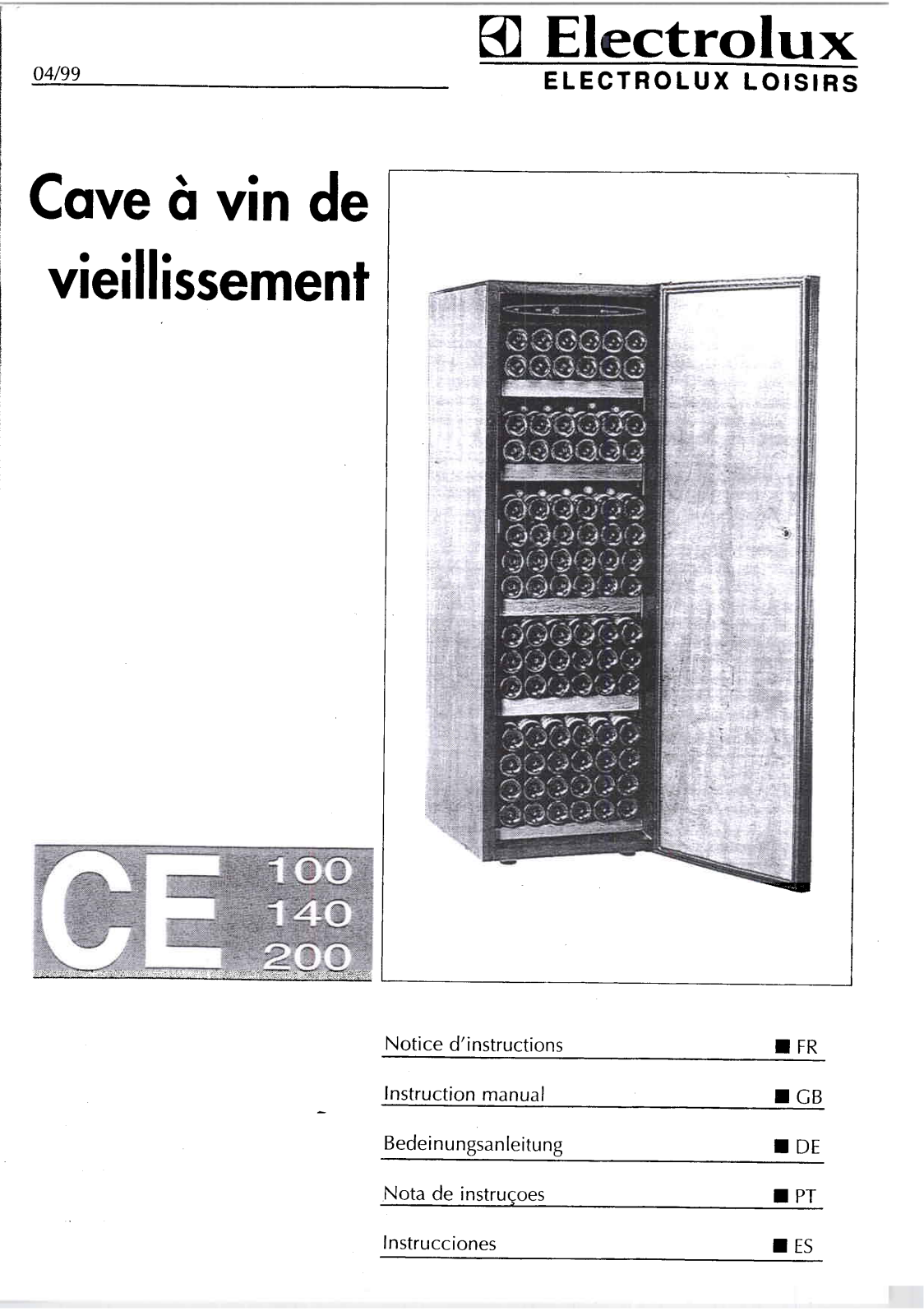 electrolux CE100, CE140, CE200 Instructions Manual