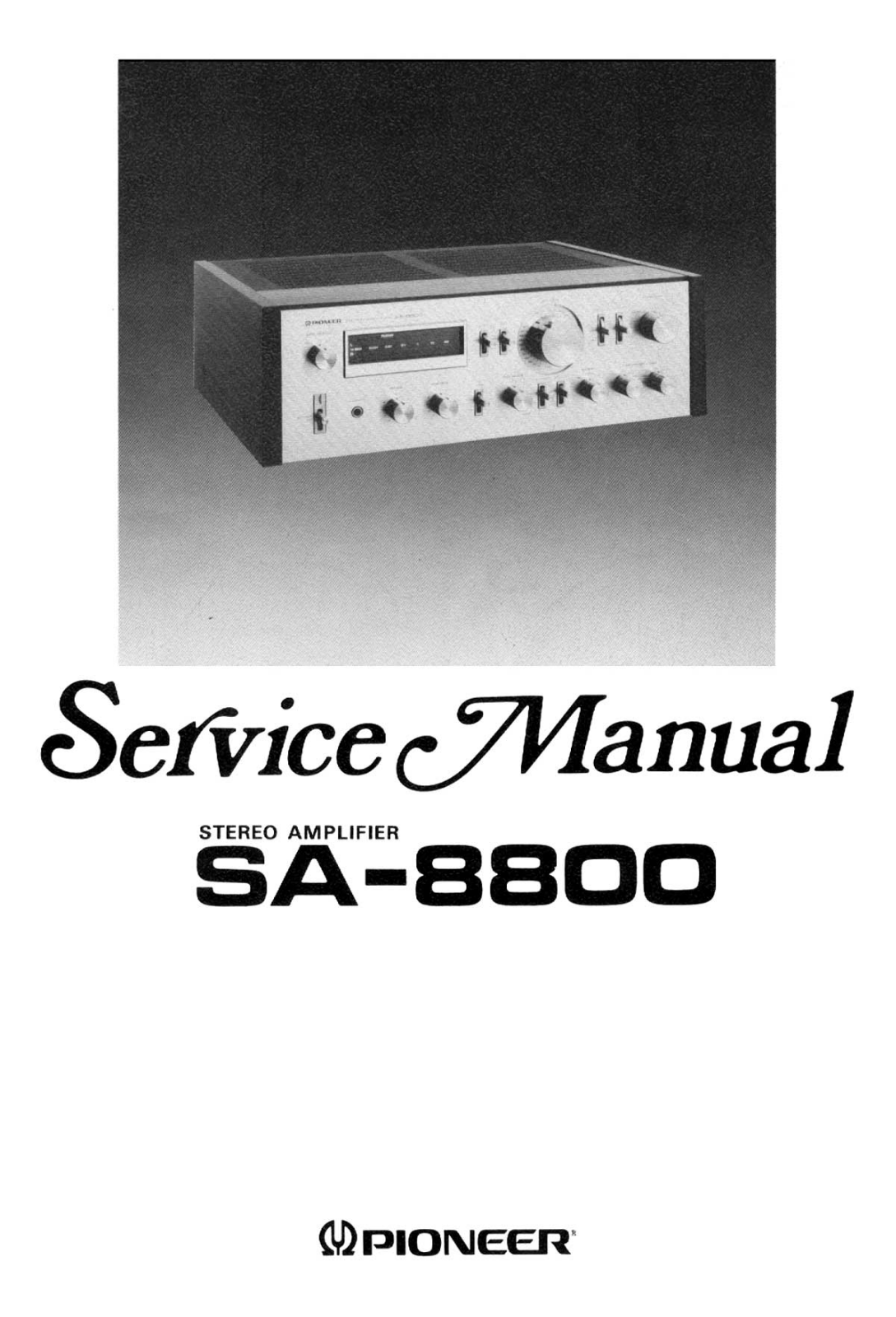 Pioneer SA-8800 Service manual
