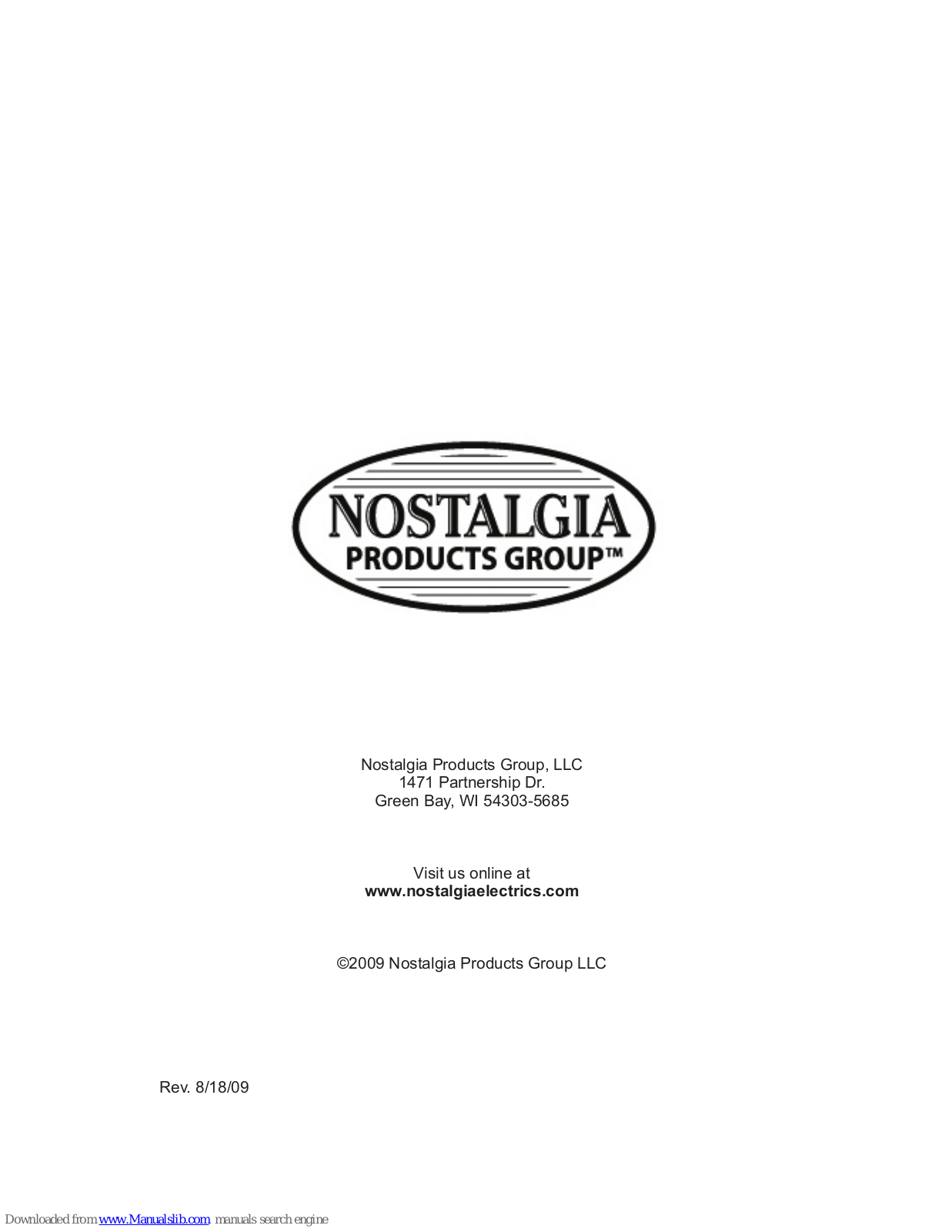 Nostalgia Electrics KEGORATOR KRS-2000 Instruction Manual