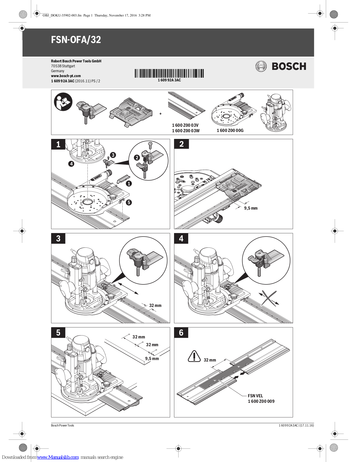 Bosch FSN OFA 32 Professional User Manual