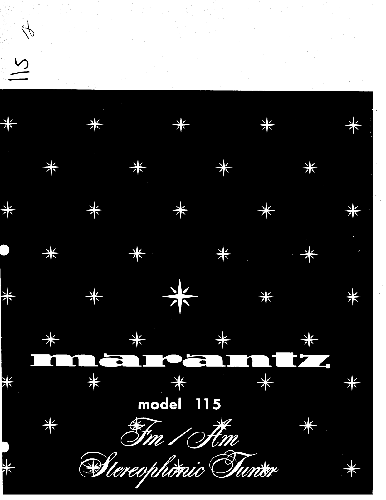 Marantz 115 Owners Manual