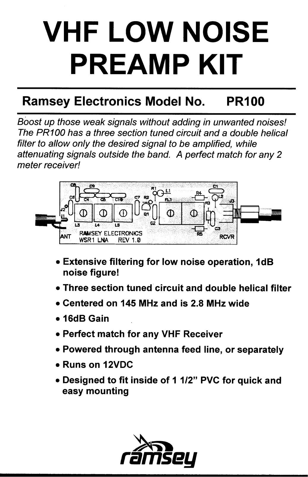 Ramsey PR-100 User guide - ManualMachine.com