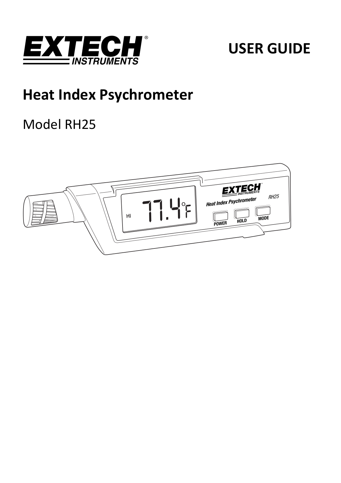 Extech RH25 Operating Manual