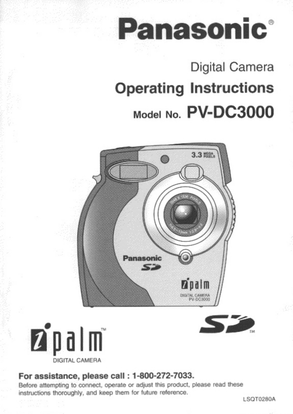 Panasonic iPalm PV-DC3000 Instruction Manual