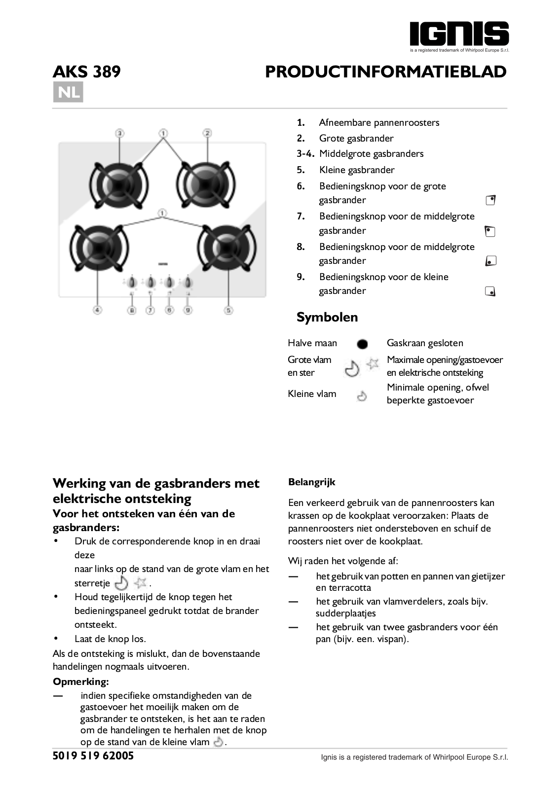 Whirlpool AKS 389/NB User Manual