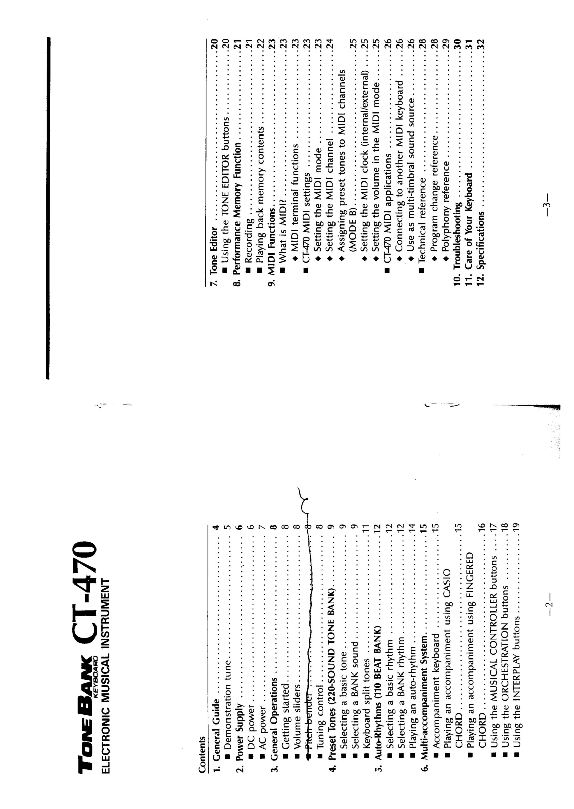 Casio CT470 User Manual