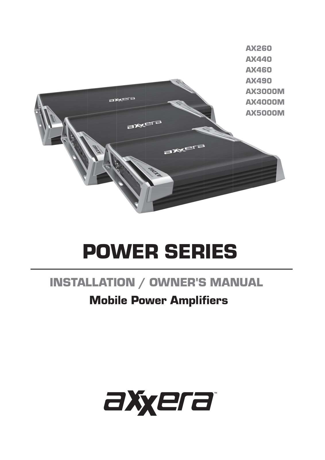 Dual AxxAX-5000M, AxxAX-490, AxxAX-460, AxxAX-3000M, AxxAX-260 Owners Manual