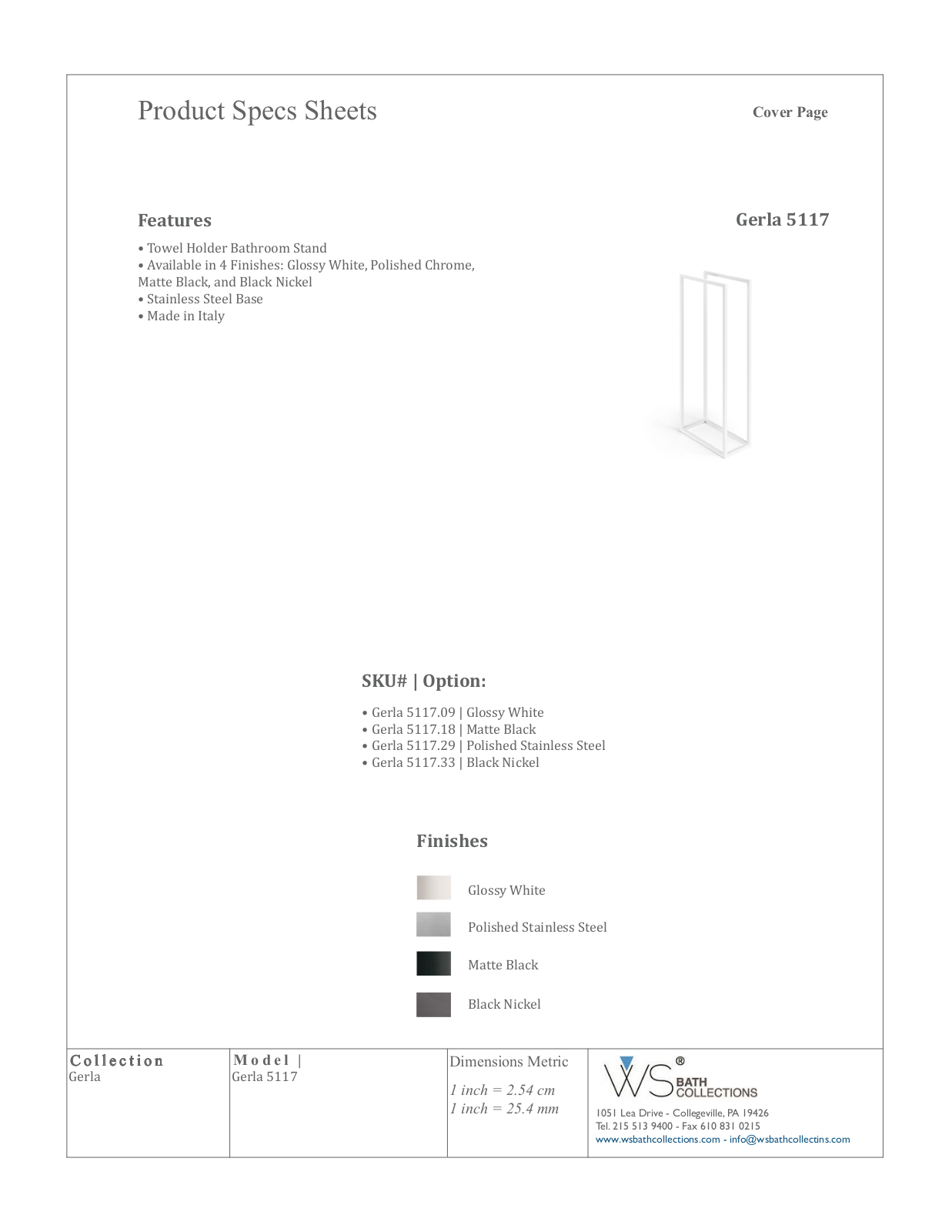 WS Bath Collections WSO3610 Specifications - ManualMachine.com