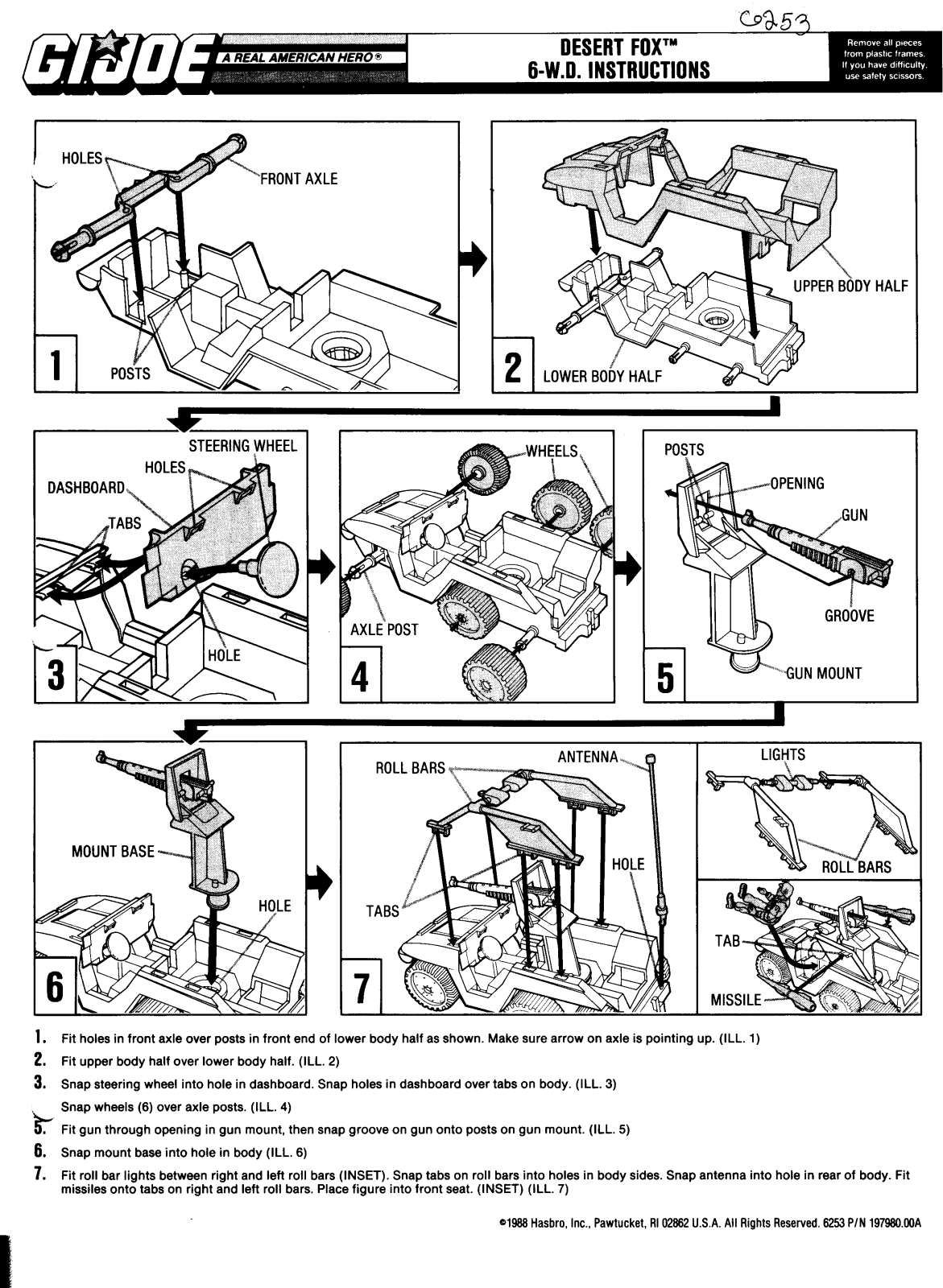 HASBRO GiJoe Desert Fox 6-W.D User Manual