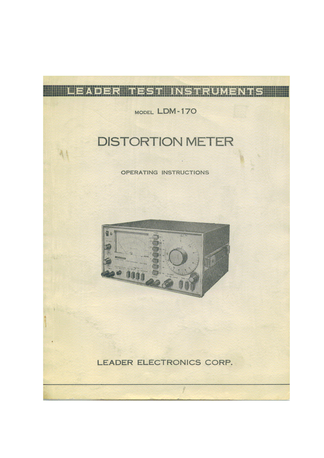 Leader LDM-170 User Manual