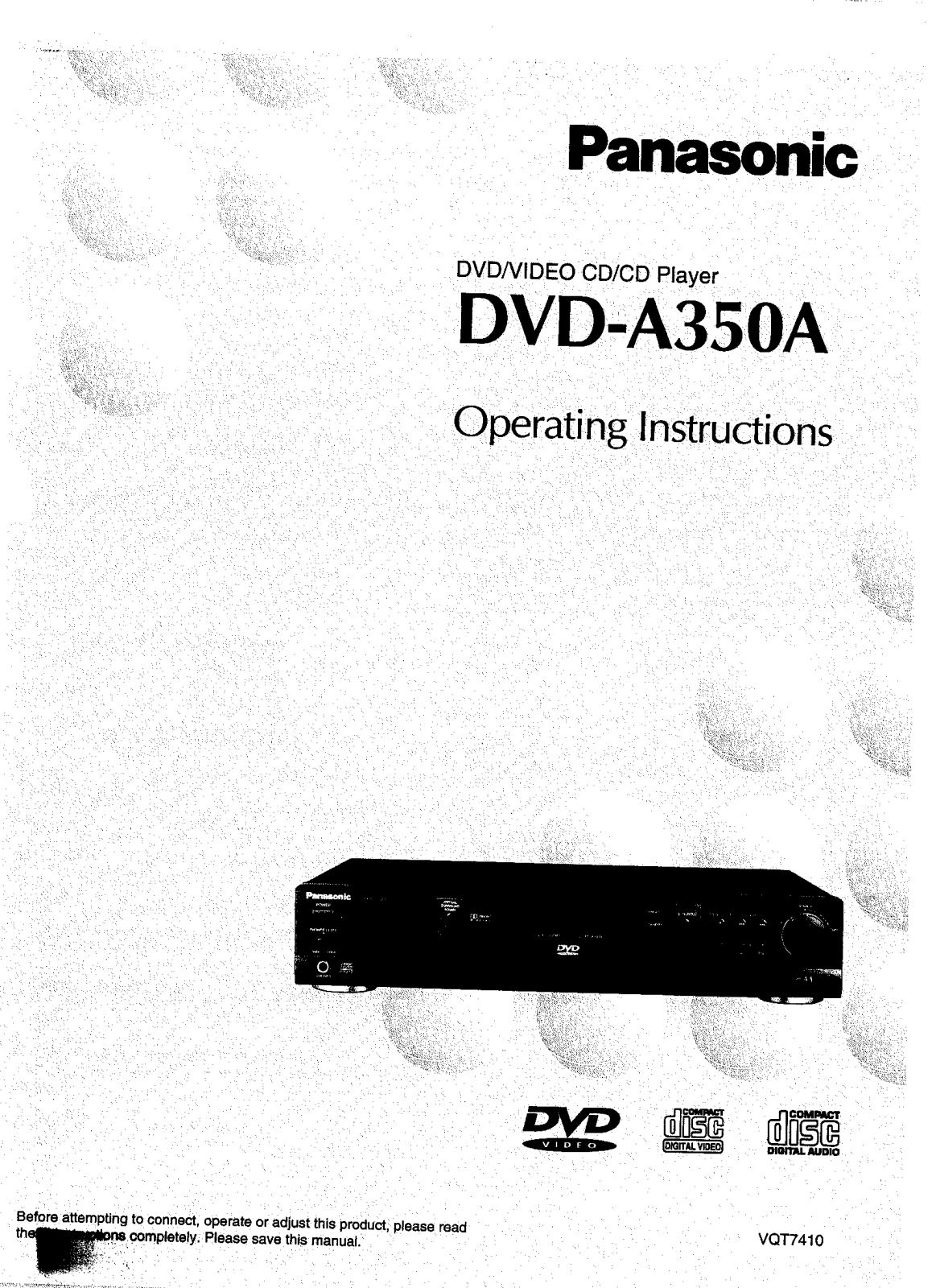 Panasonic DVD-A350A User Manual