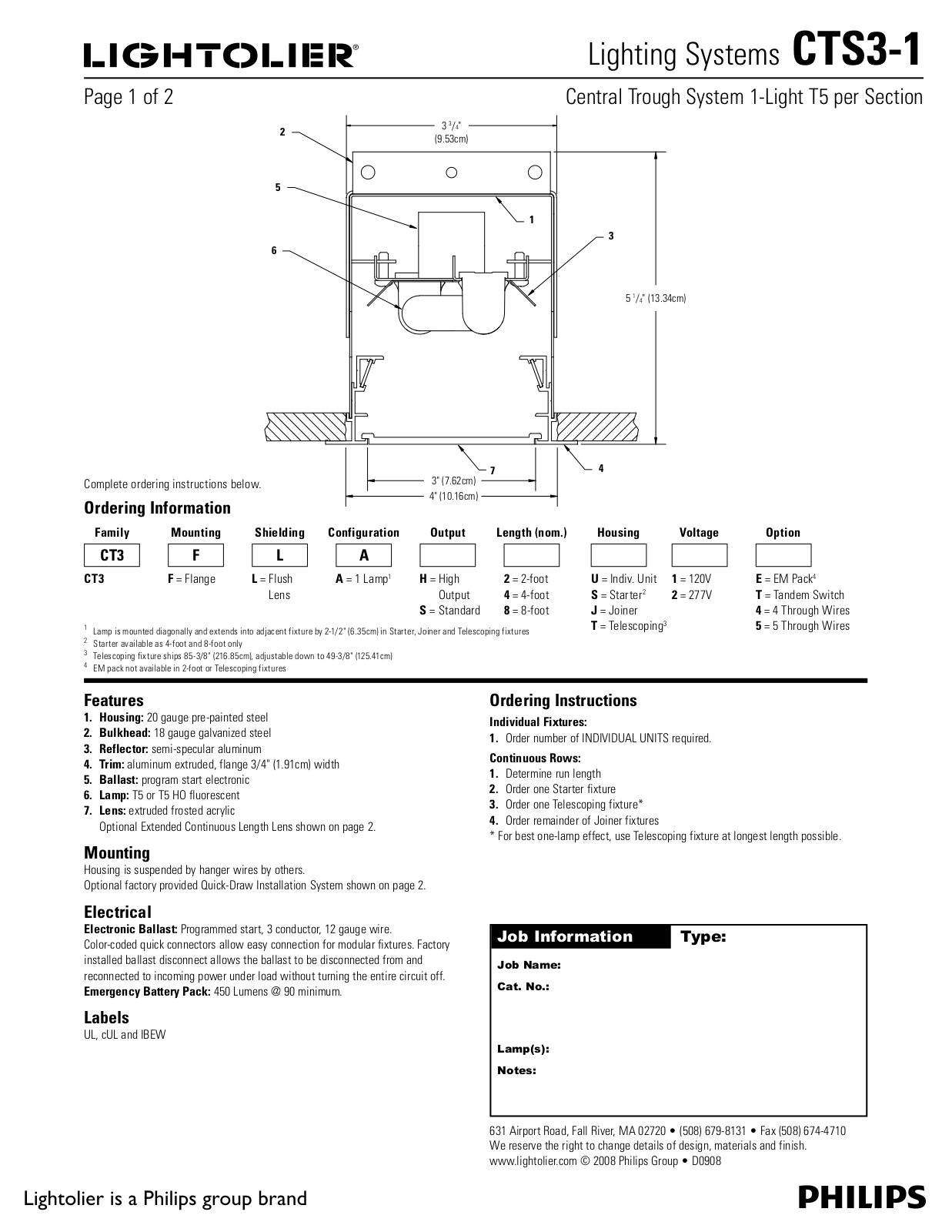 Lightolier CTS3-1 User Manual