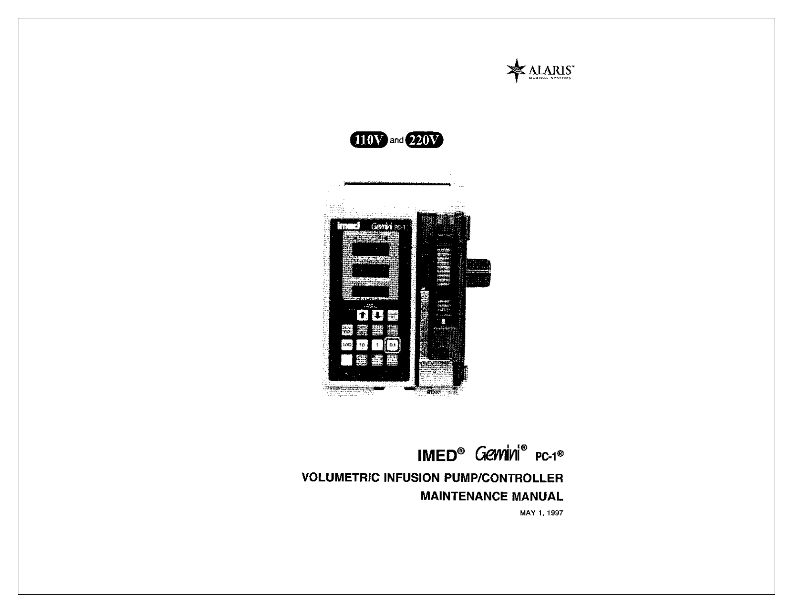 Imed Gemini PC-1 Service manual