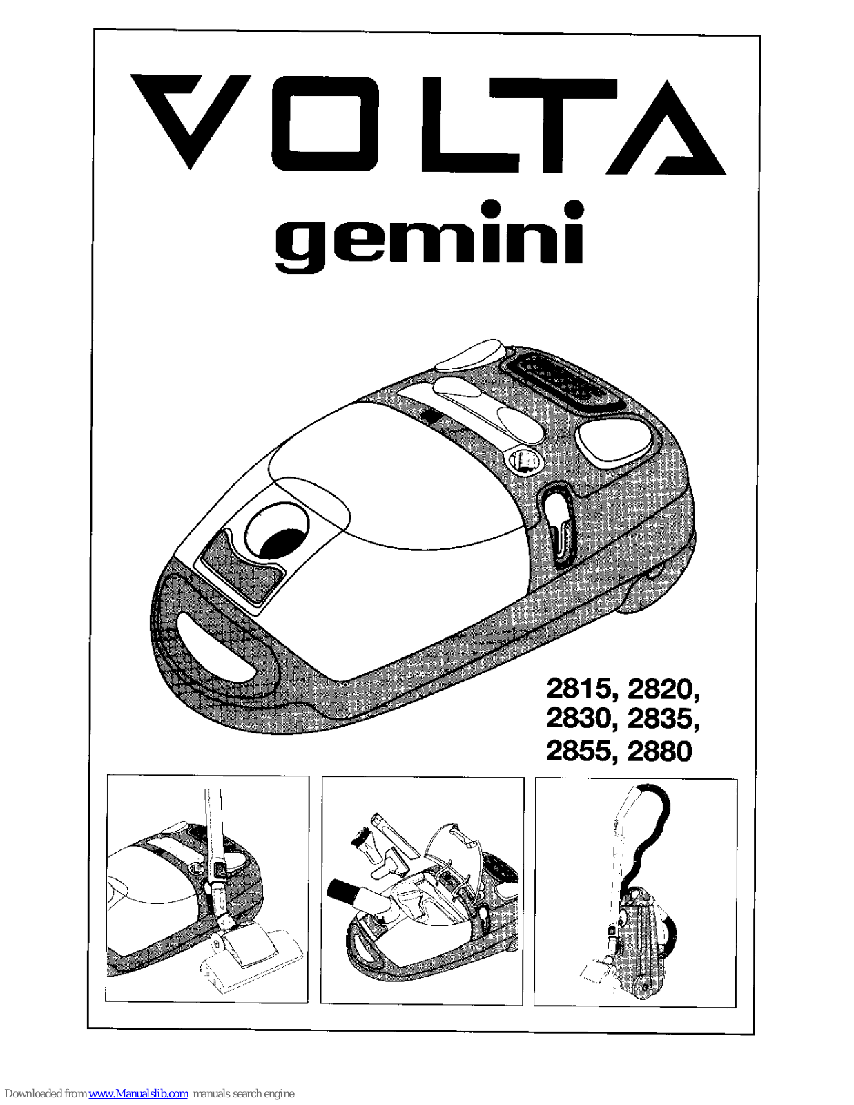 VOLTA Gemini 2815, Gemini 2820, Gemini 2880, Gemini 2830, Gemini 2835 User Manual