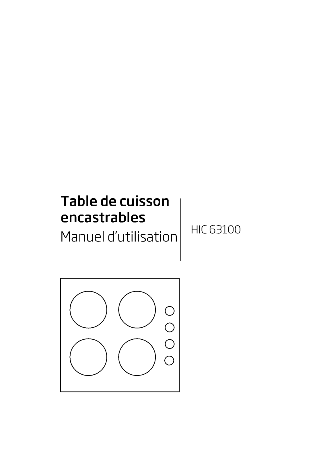 Beko HIC63100 User manual