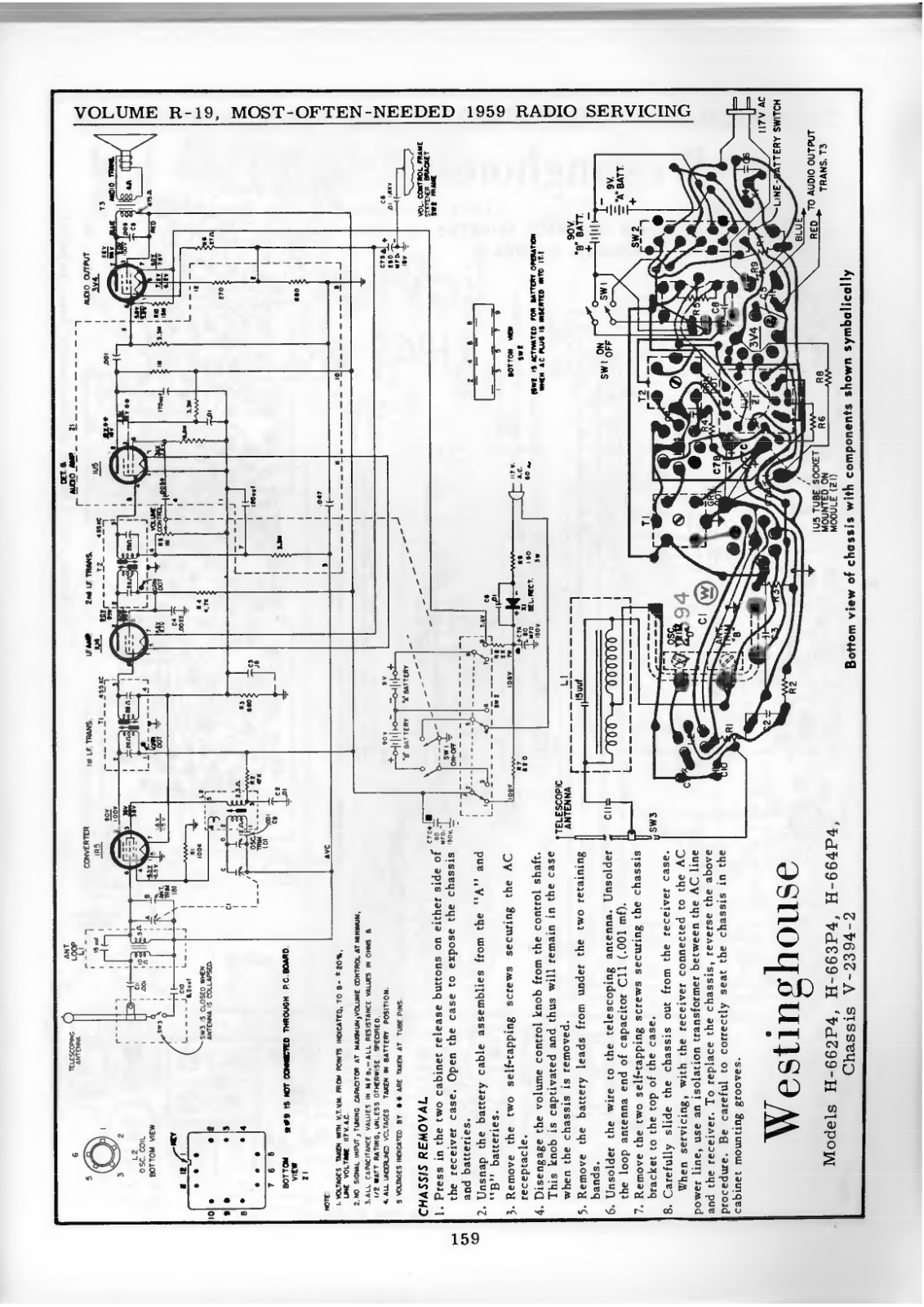 Westinghouse H-662P4, H-663P4, H-664P4 Schematic