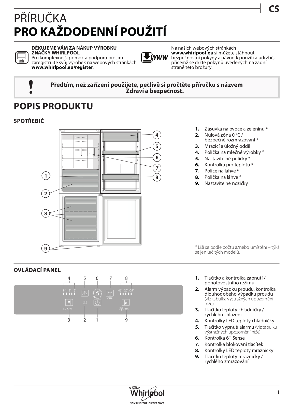 Whirlpool B TNF 5323 OX User Manual