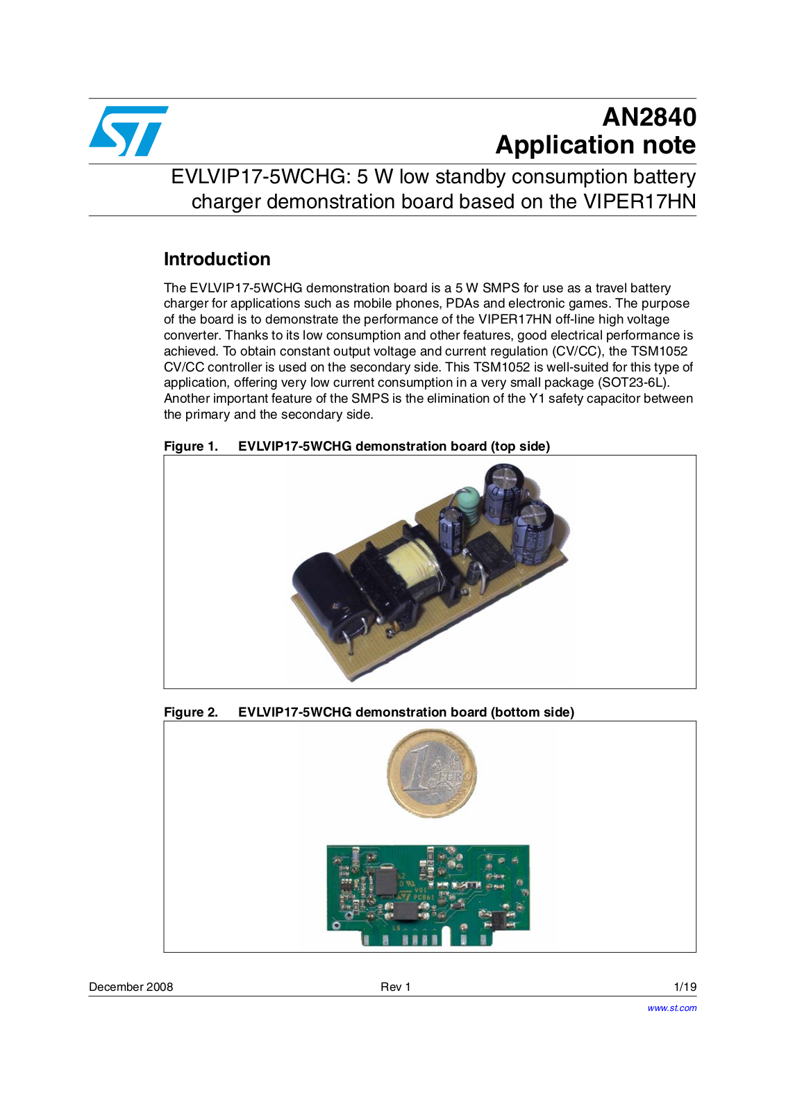 ST AN2840 APPLICATION NOTE