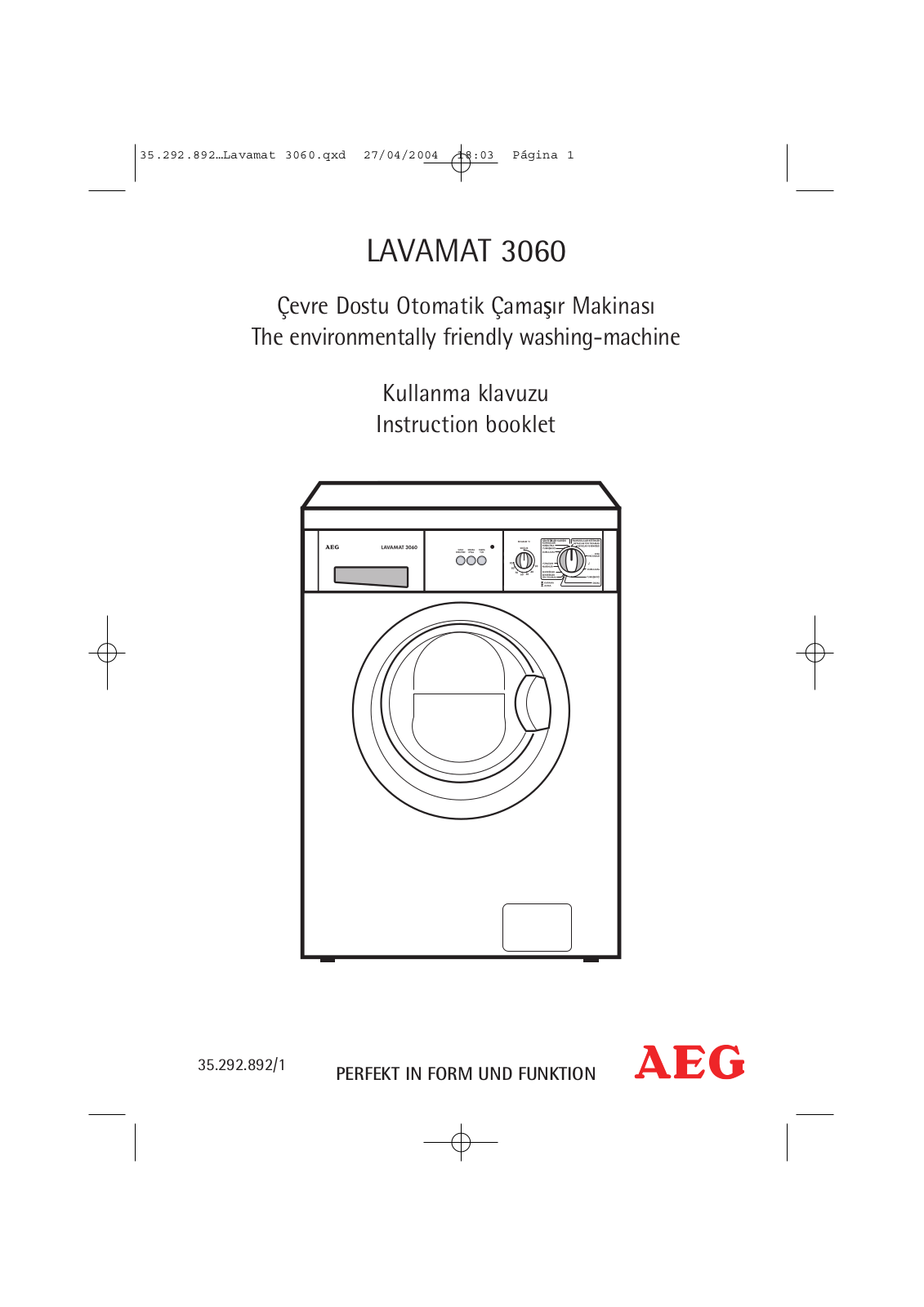 AEG LAVAMAT 3060 User Manual