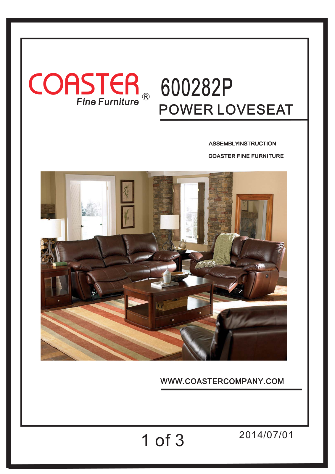 Coaster 600282P Assembly Guide - ManualMachine.com