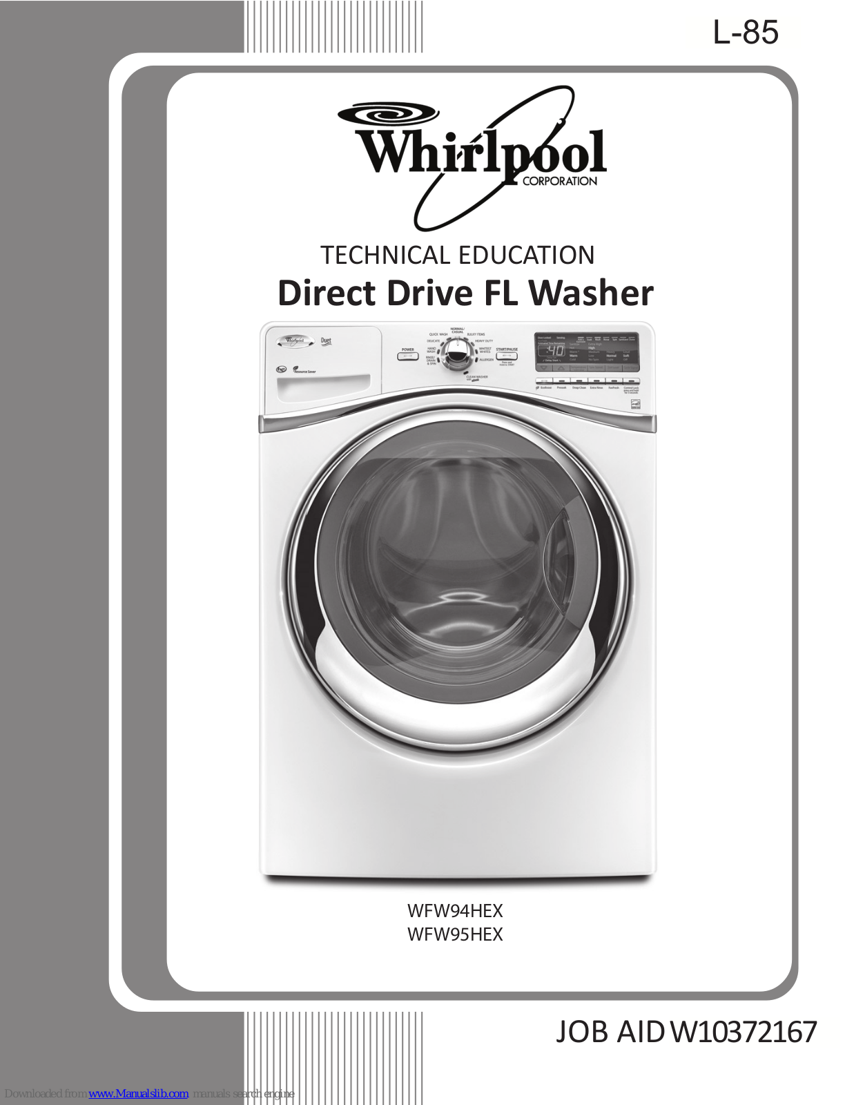 Whirlpool WFW94HEX, RTW4440XQ Technical Education