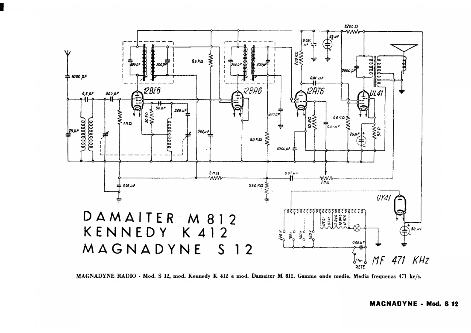 Magnadyne s12 schematic