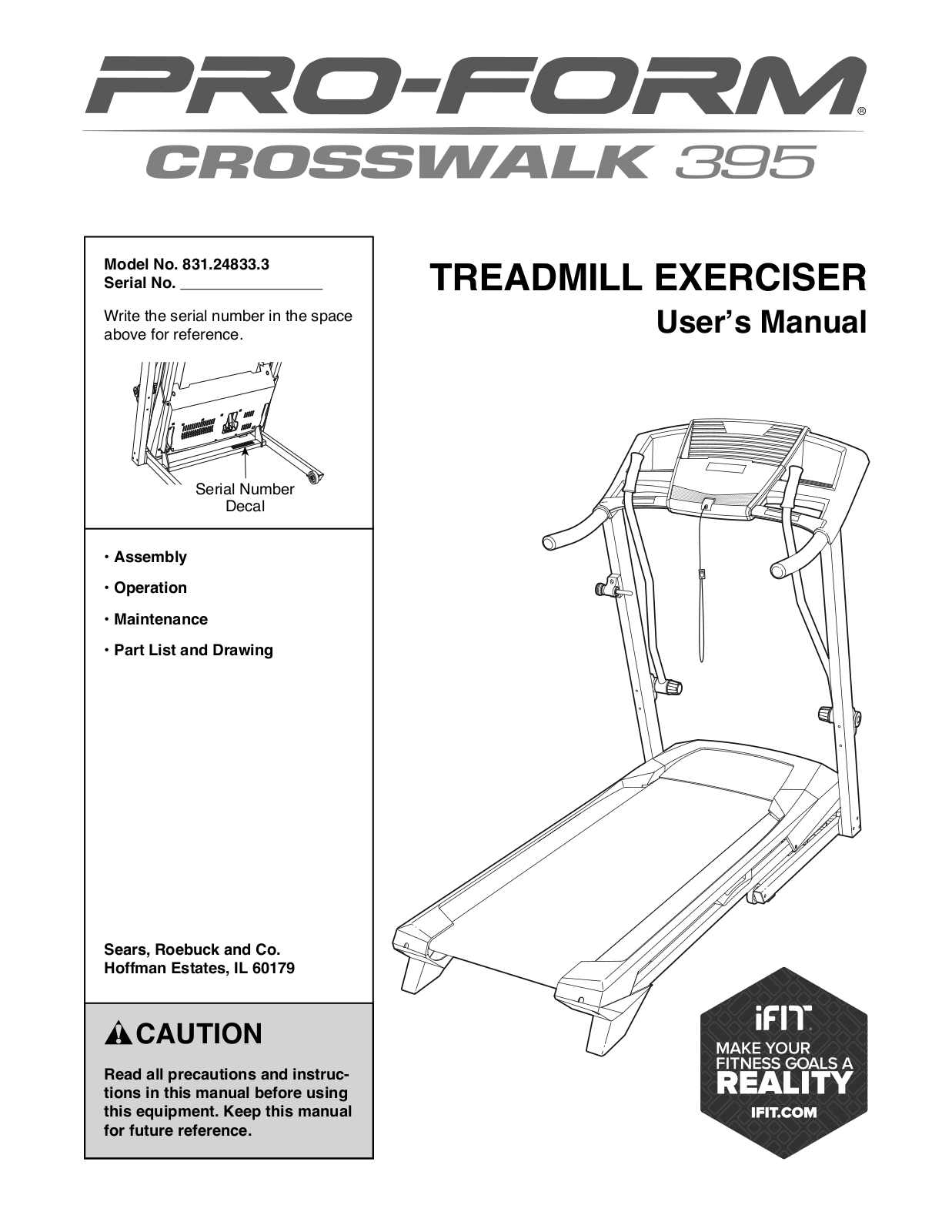 ProForm 831248333 Owner's Manual