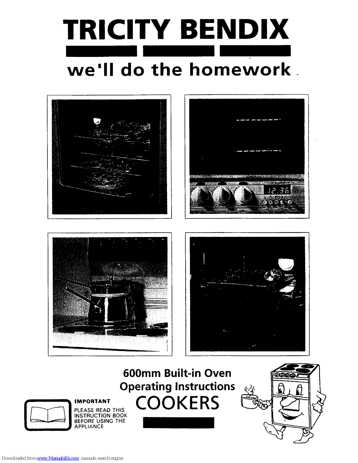 Tricity Bendix BS620 Series, BS630 Series, BS610 Series Operating Instructions Manual