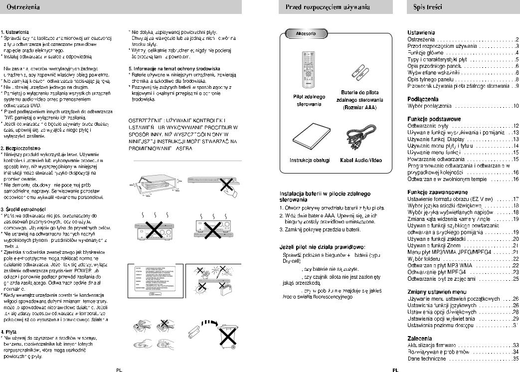 Samsung DVD-P245, DVD-P244 User Manual