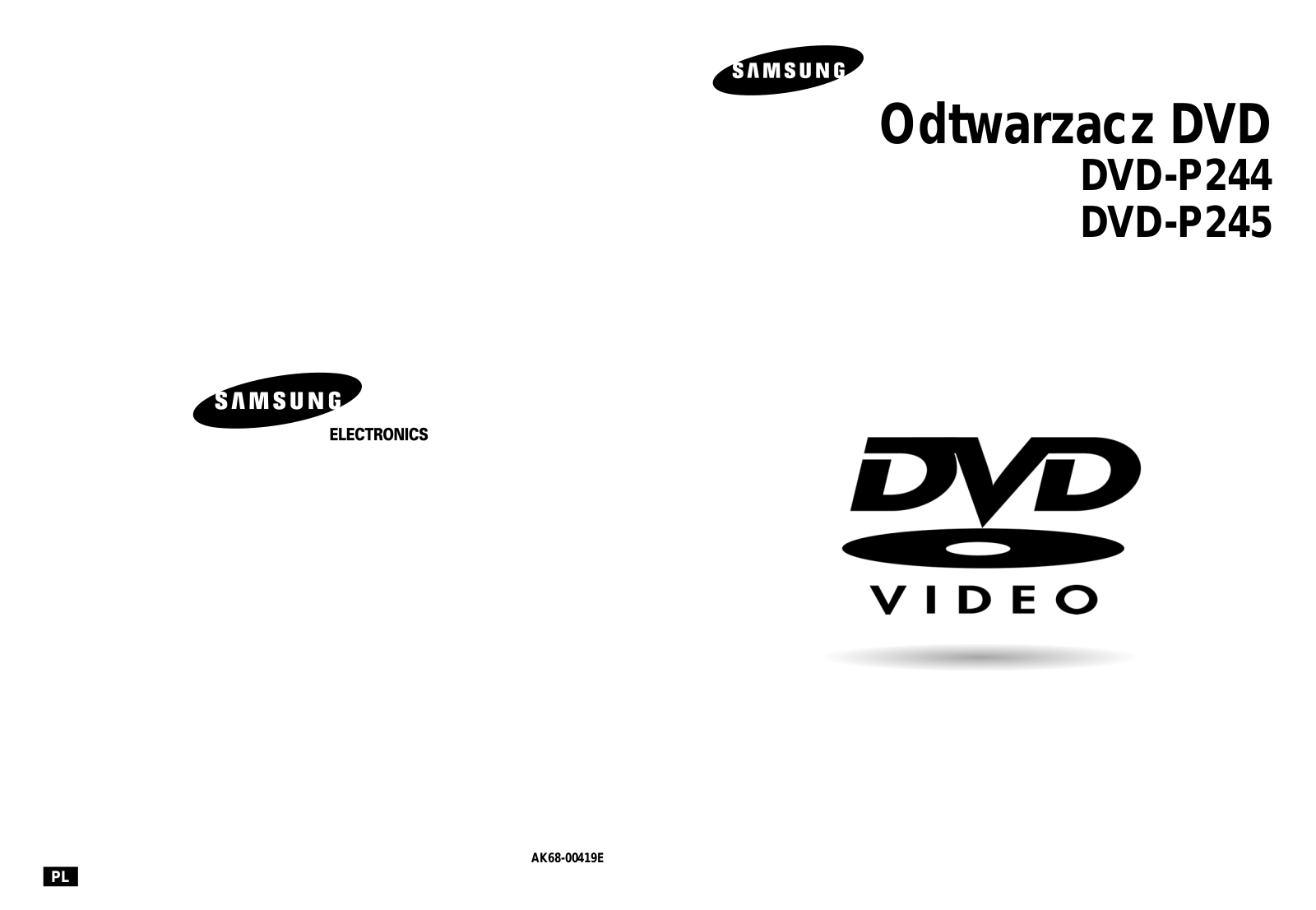 Samsung DVD-P245, DVD-P244 User Manual