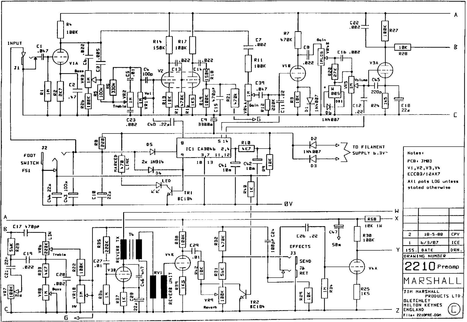 Marshall 2210 schematic