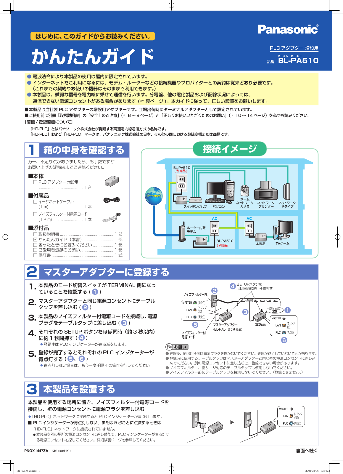 Panasonic BL-PA510 User guide