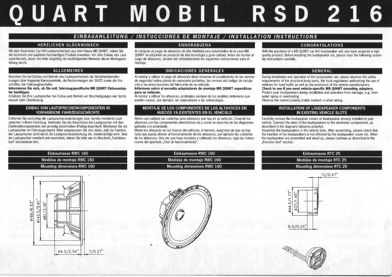 MB QUART RSD 216 User Manual - ManualMachine.com