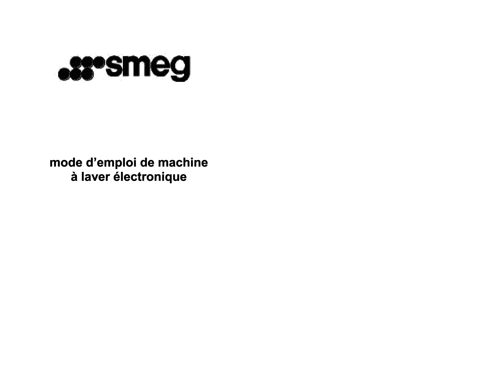 SMEG SWM50T User Manual