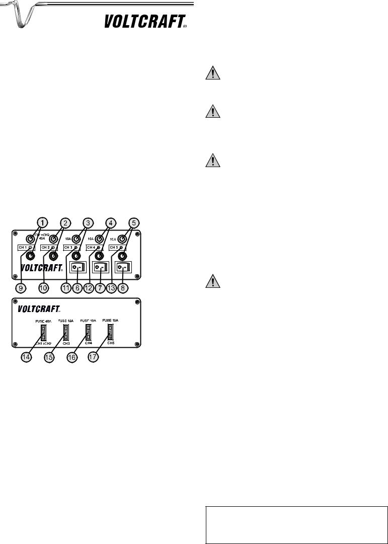 VOLTCRAFT POWER STRIP Operating Instructions