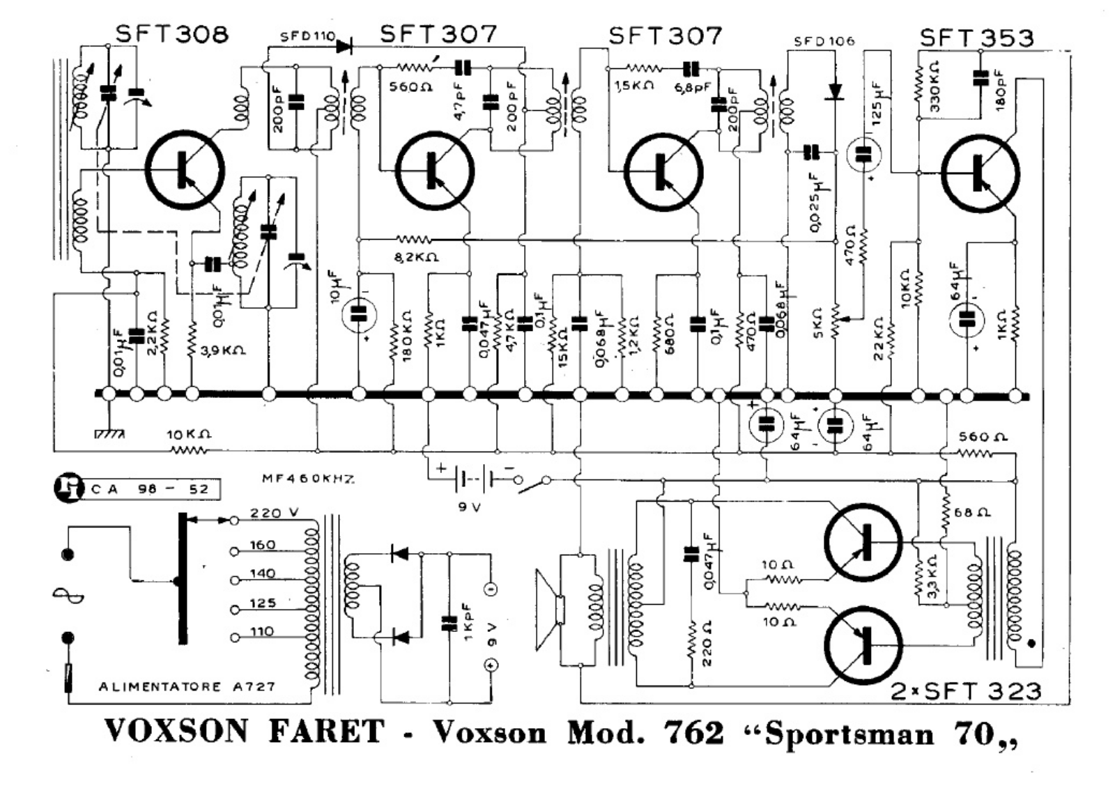 Voxson 762 schematic