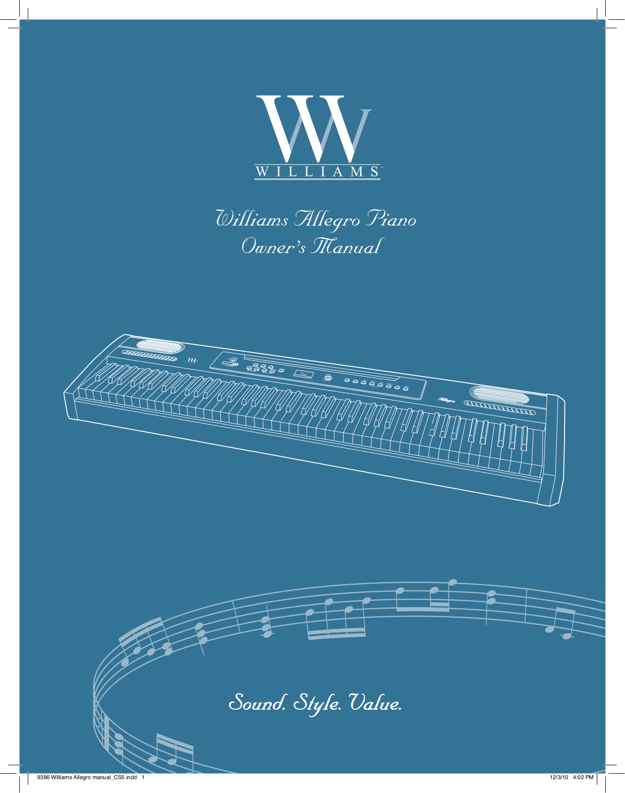 Williams Allegro User Manual