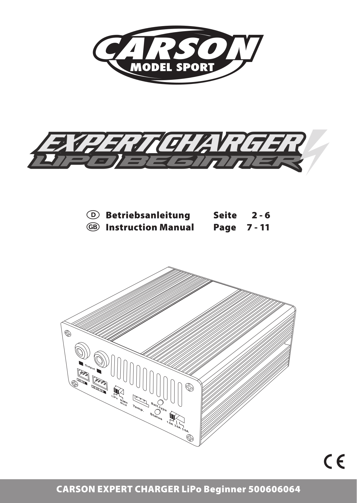 Carson Expert Charger operation manual