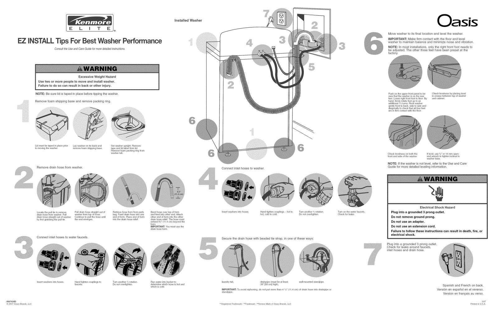 Kenmore Elite 11027152601, 11027152602, 11028042700, 11028042701, 11027092603 Installation Guide - ManualMachine.com