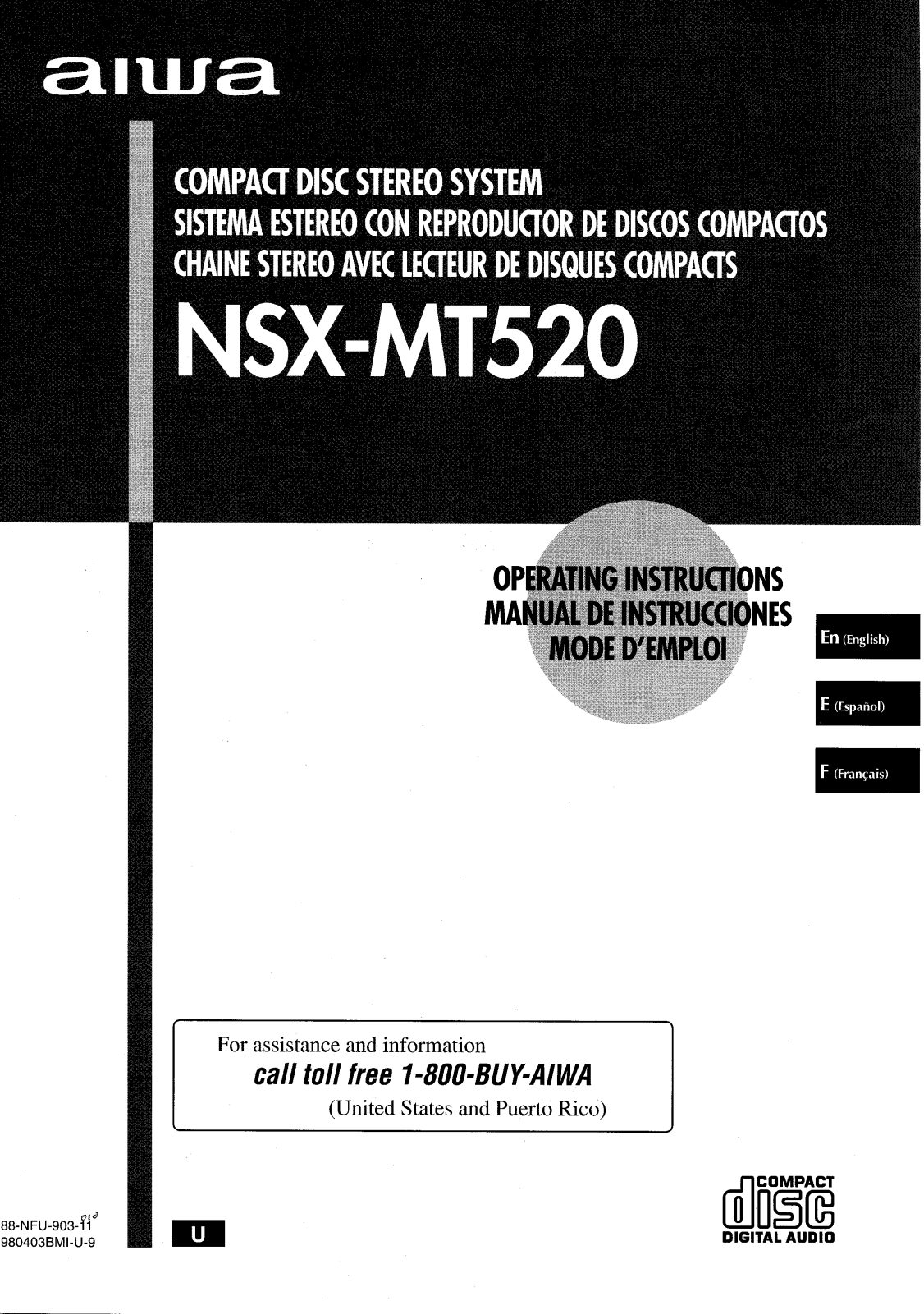 Sony CXNMT520 Operating Manual