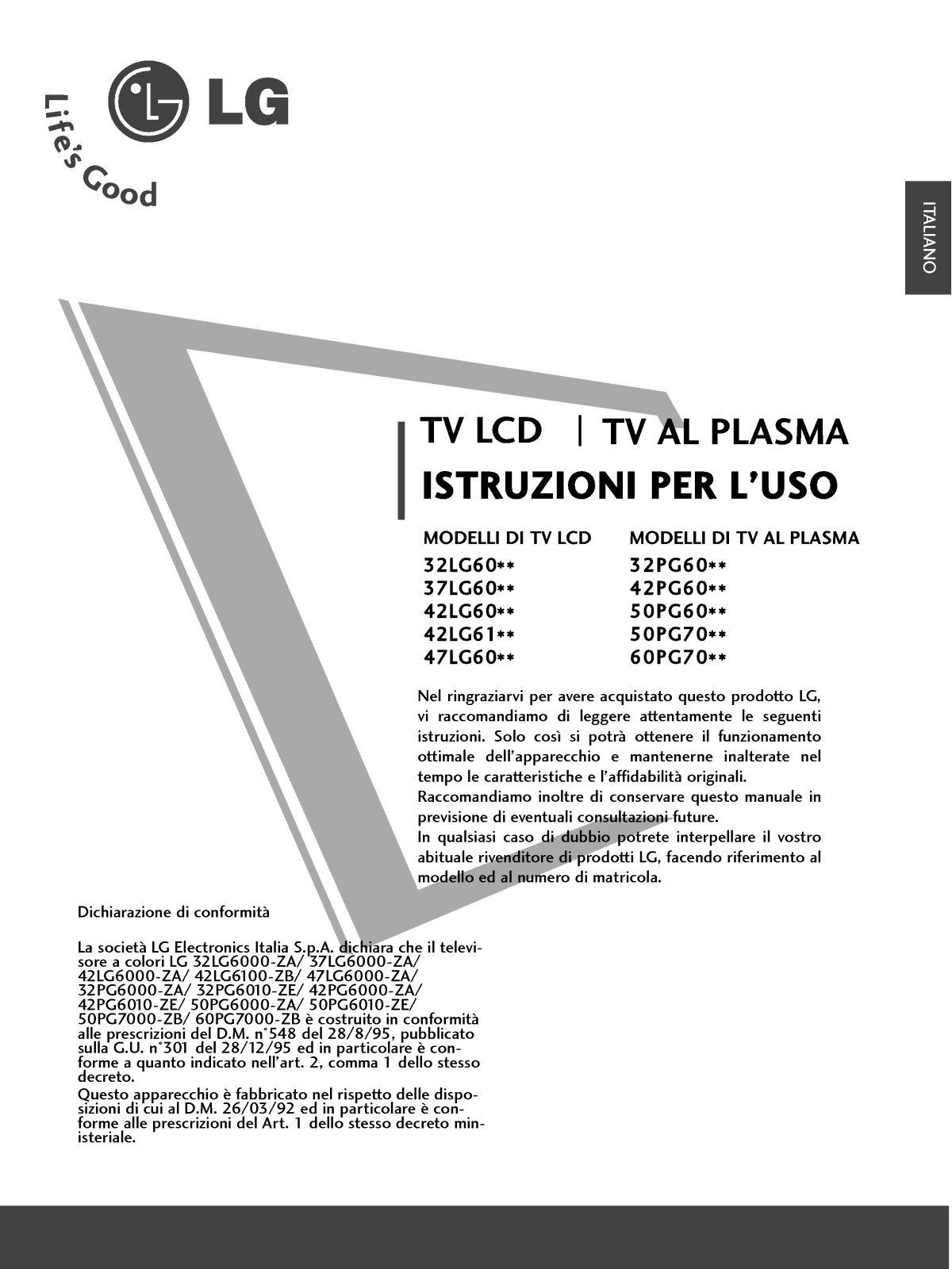 Lg 42LG6000 User Manual