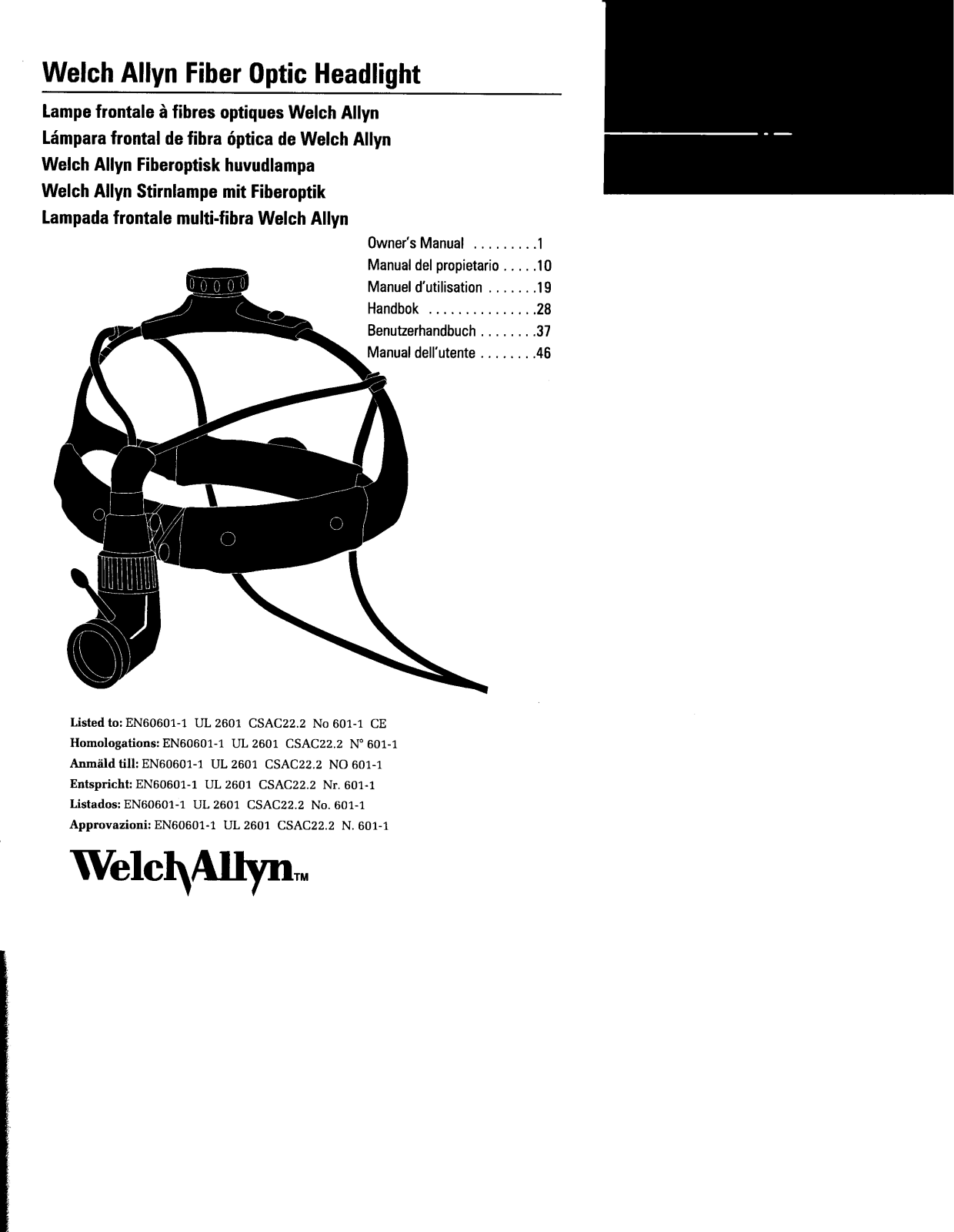 Welch Allyn MFI Solarc Headlight User Manual